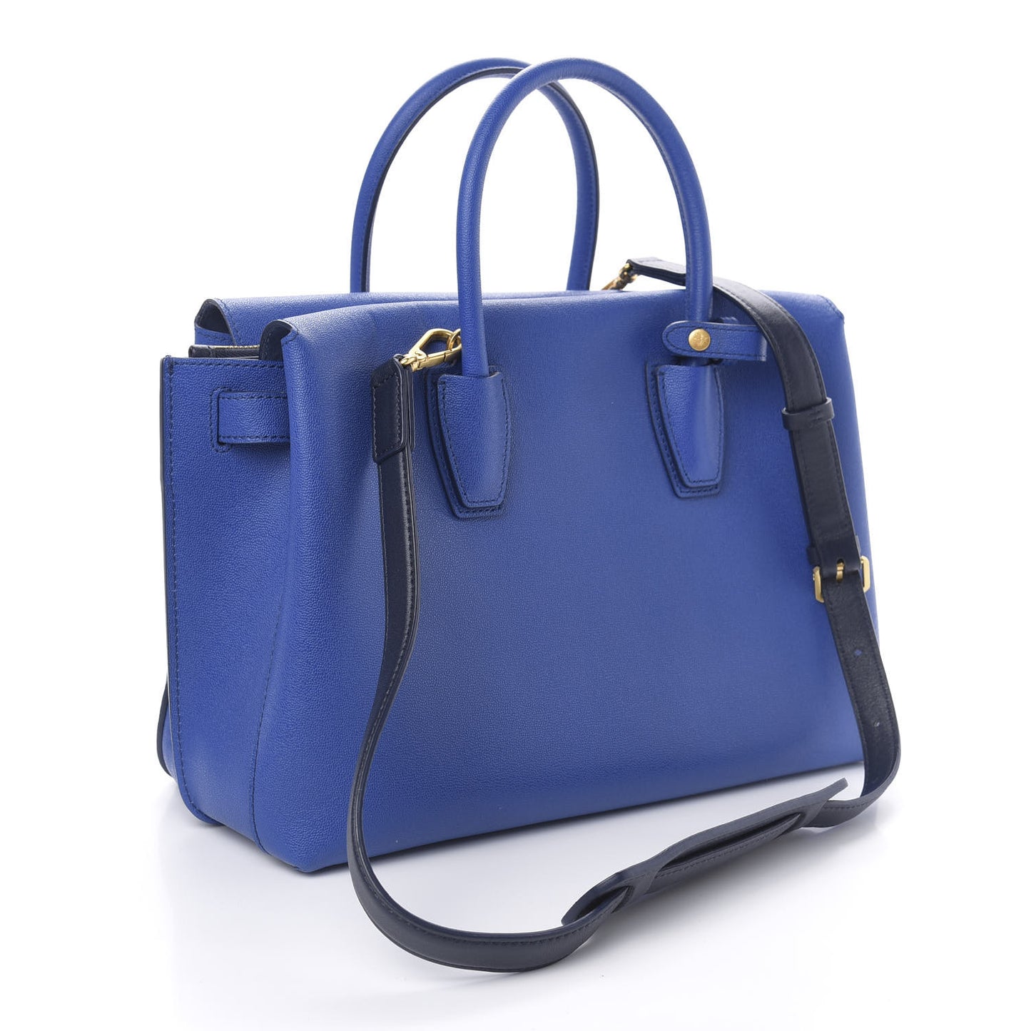 Grained Calfskin Medium Milla Tote Blue