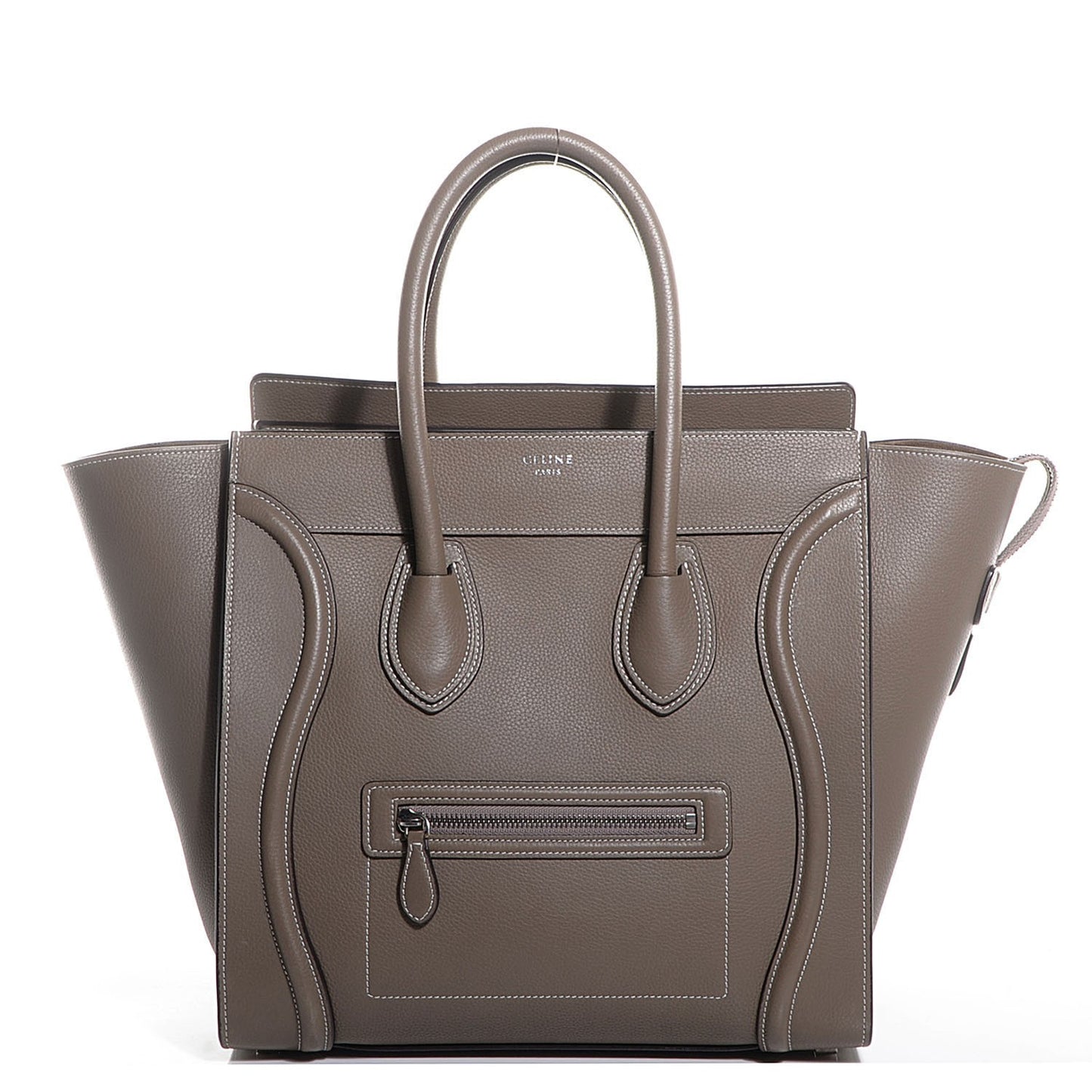 Drummed Calfskin Mini Luggage Souris