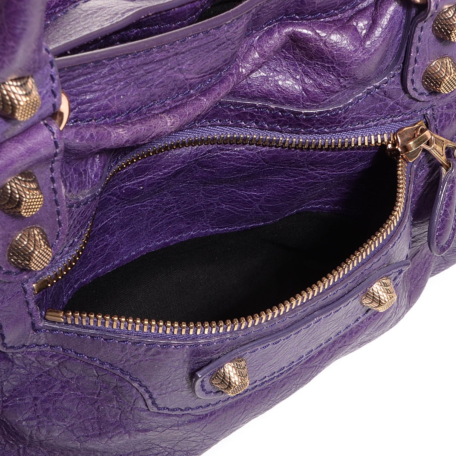 Balenciaga Agneau Giant 12 Rose Gold Hardware City Dark Violet 11 of 12
