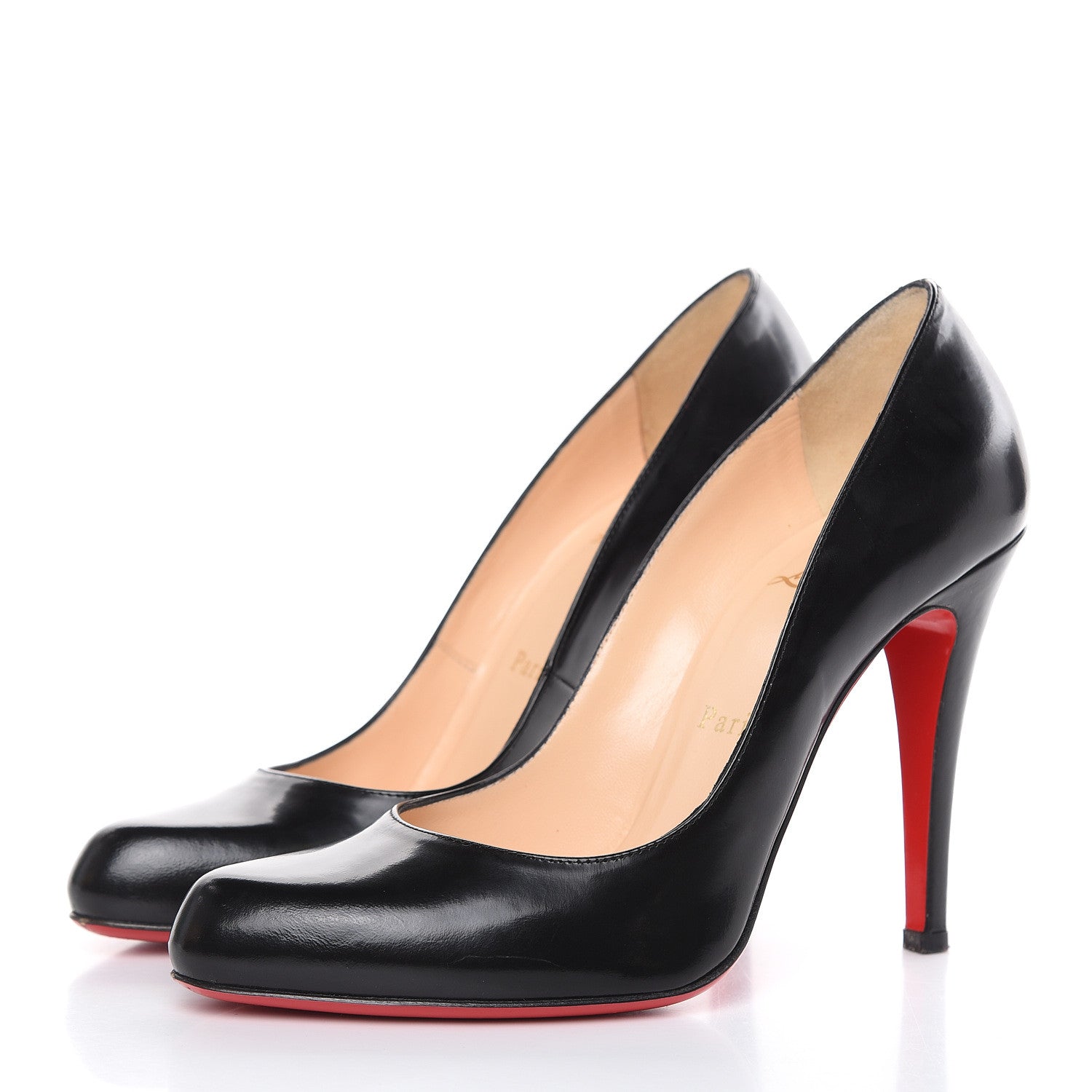 Christian Louboutin Jazz Calfskin Decollete 868 100 Pumps 37 Black 3 of 11