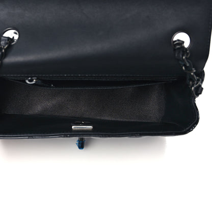 Chanel Patent Calfskin Quilted Mini Rectangular Flap So Black 5 of 9