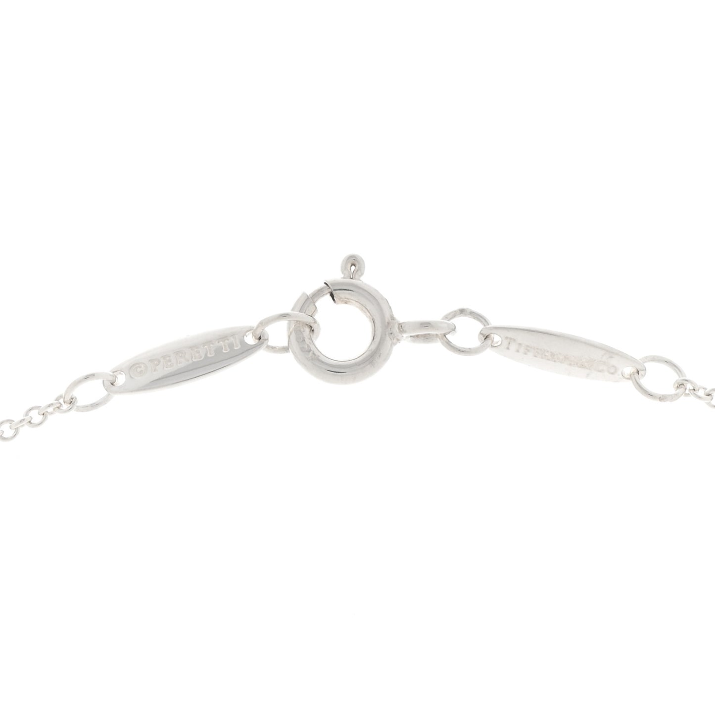 Sterling Silver Diamond .05ct Elsa Peretti Diamonds by the Yard Pendant Necklace