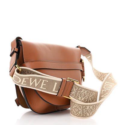 Loewe Calfskin Jacquard Small Gate Dual Bag Tan 3 of 10