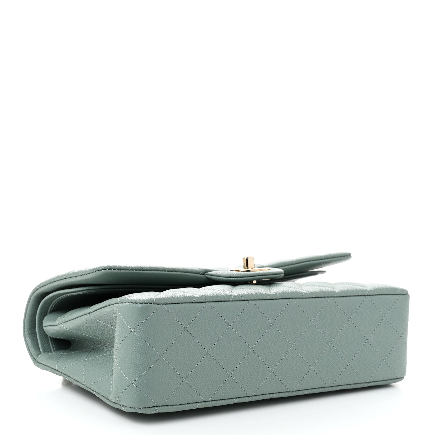 Chanel Caviar Quilted Medium Double Flap Light Blue 4 of 11