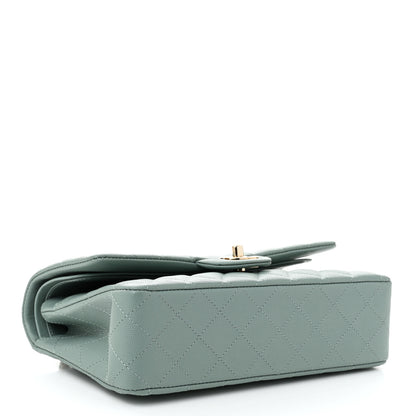 Chanel Caviar Quilted Medium Double Flap Light Blue 4 of 11