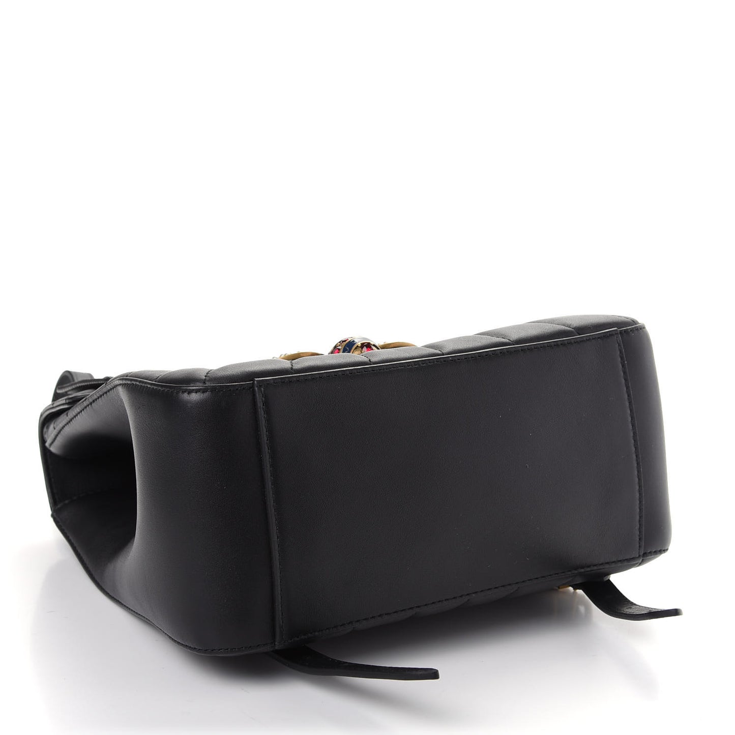 Calfskin Bamboo Trapuntata Queen Margaret Backpack Black