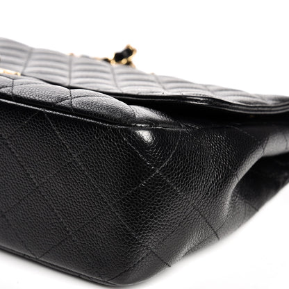 Chanel Caviar Quilted Jumbo Single Flap Black 10 of 13