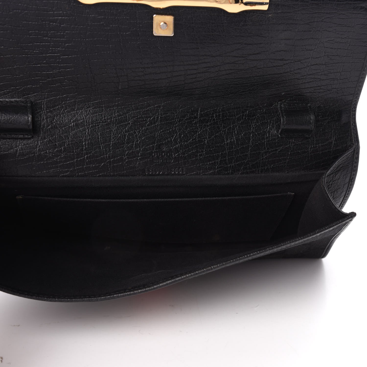 Gucci Monogram Bamboo Web Clutch Black 5 of 6