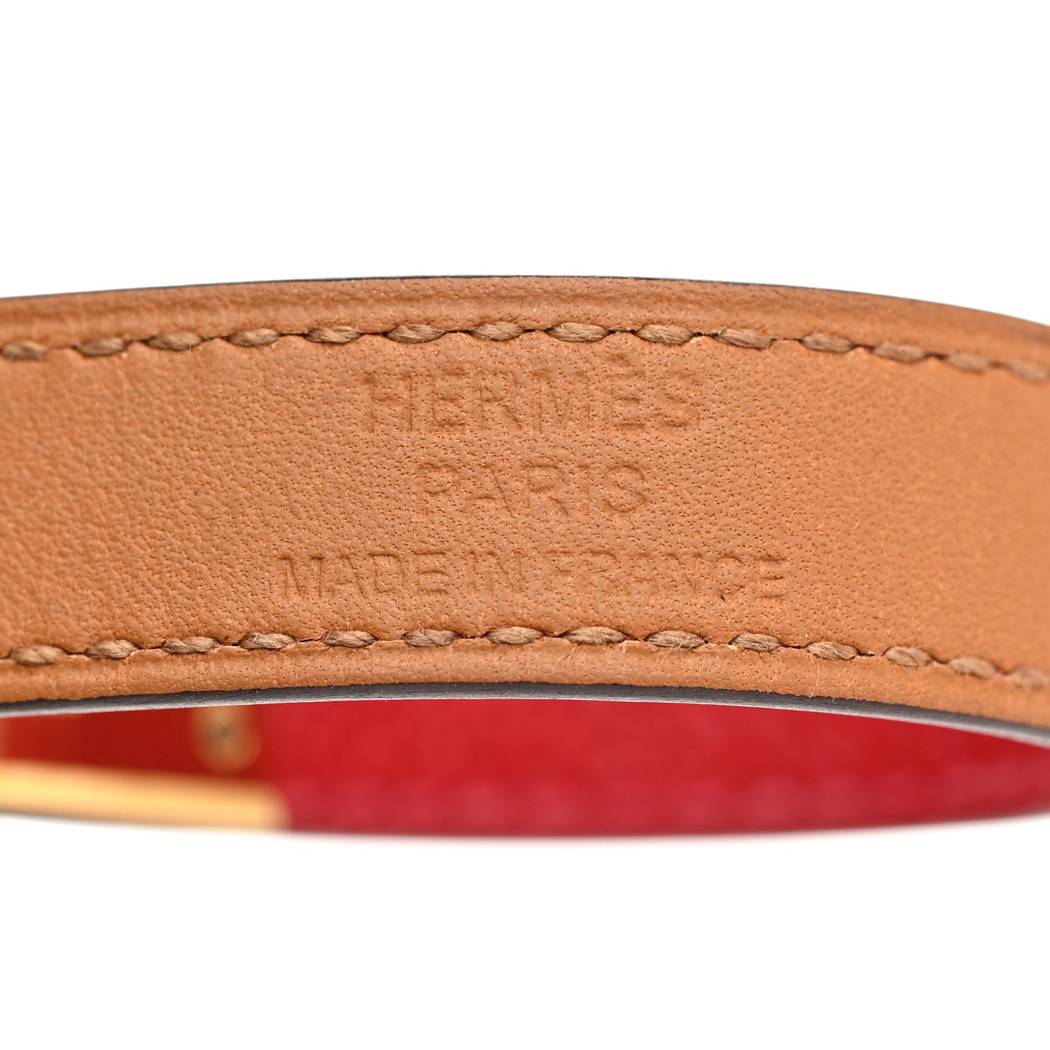 Hermes Epsom Kelly Double Tour Bracelet S Rouge Casaque 4 of 7
