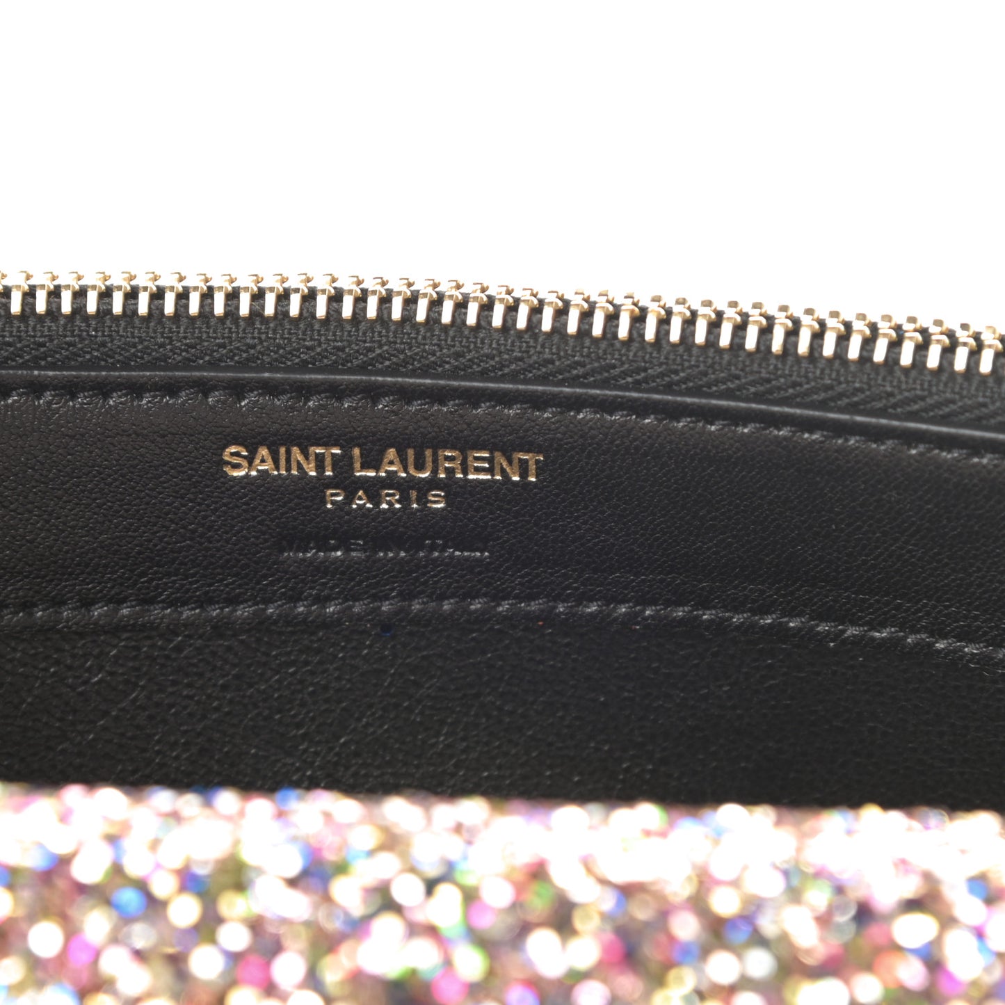 Glitter Monogram Envelope Chain Wallet Multicolor