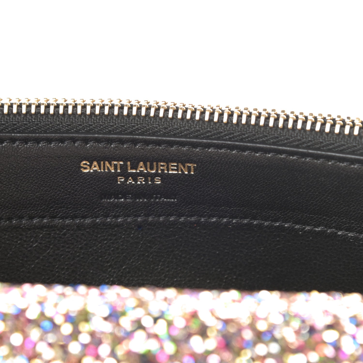 Saint Laurent Glitter Monogram Envelope Chain Wallet Multicolor 6 of 11