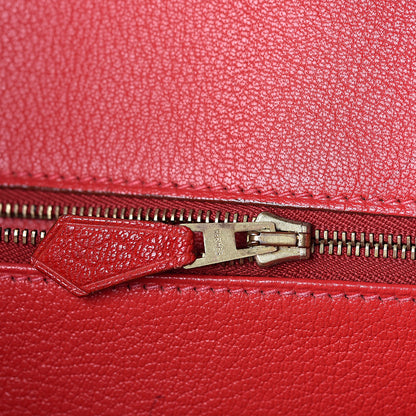 Hermes Chevre Mysore HAC Birkin 32 Rouge Vif 17 of 42
