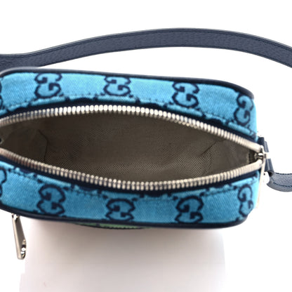 Gucci Monogram Multicolor Mini Retro Interlocking G Messenger Blue Rainbow Light Blue 7 of 9