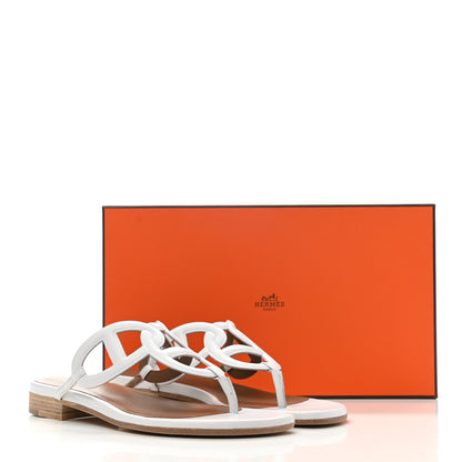 Hermes Nappa Womens Beach Sandals 36 White 9 of 9