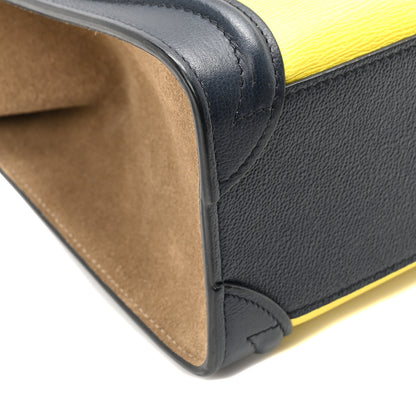 Celine Leige Calfskin Suede Tri-color Nano Luggage Multicolor 8 of 9