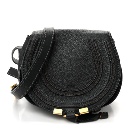 Chloe Grained Calfskin Small Marcie Saddle Bag Black 1 of 9