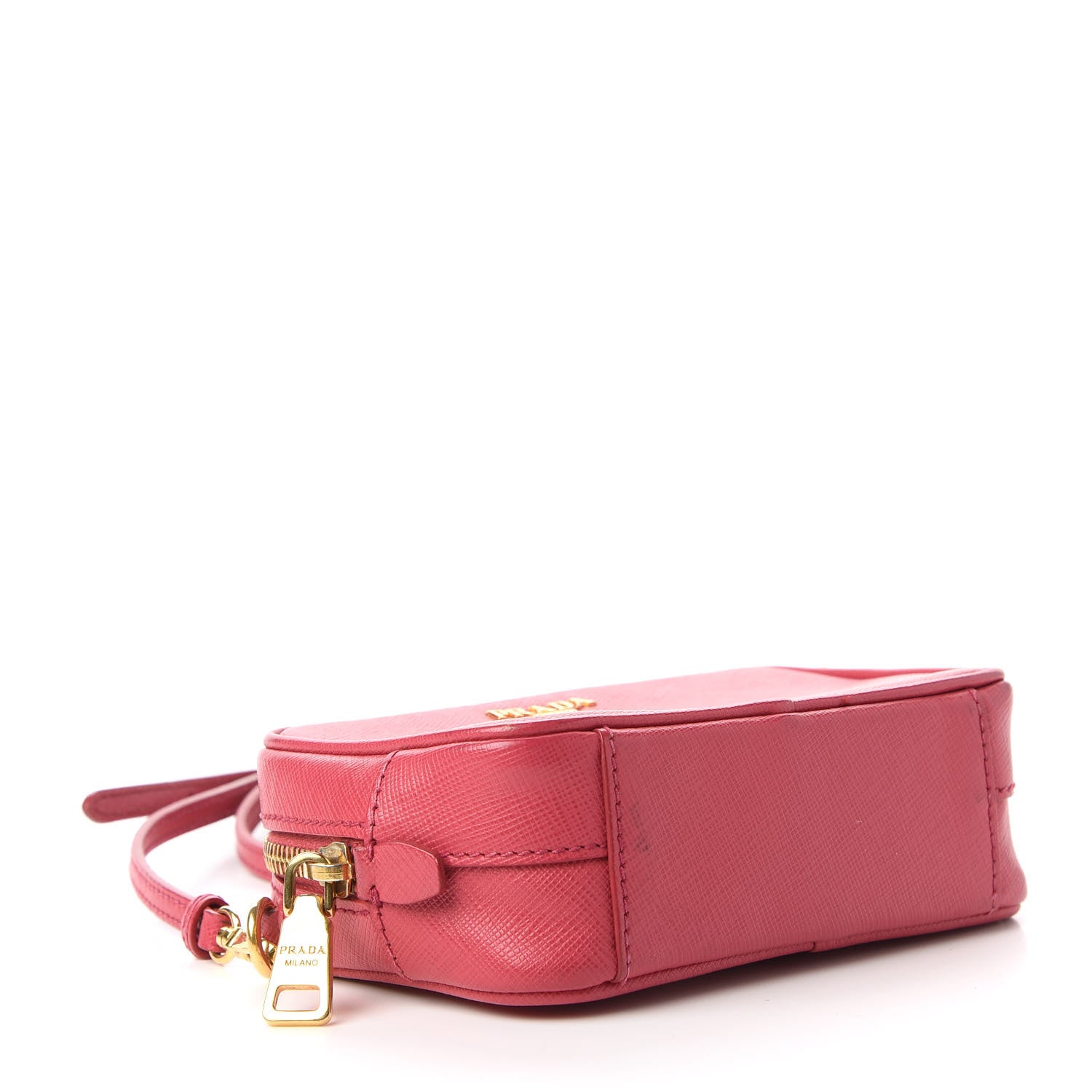 Prada Saffiano Mini Camera Crossbody Bag Peonia 3 of 13