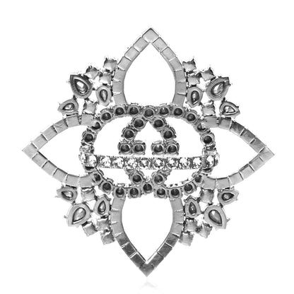 Gucci Metal Crystal Double G Ring Silver 3 of 3