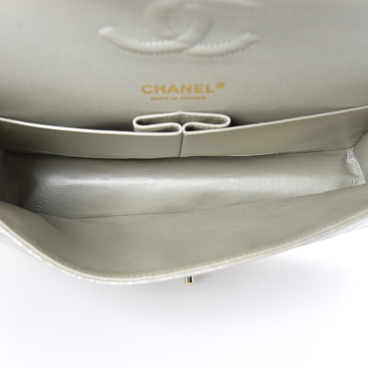Chanel Iridescent Calfskin Medium Double Flap Light Gold 6 of 10