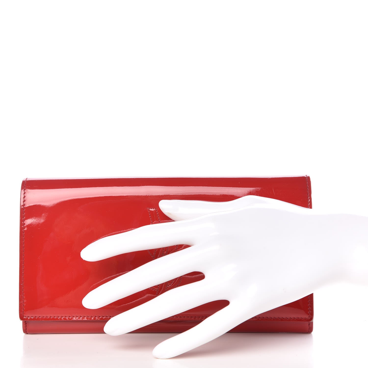 Saint Laurent Patent Belle De Jour Flap Wallet Red 2 of 13