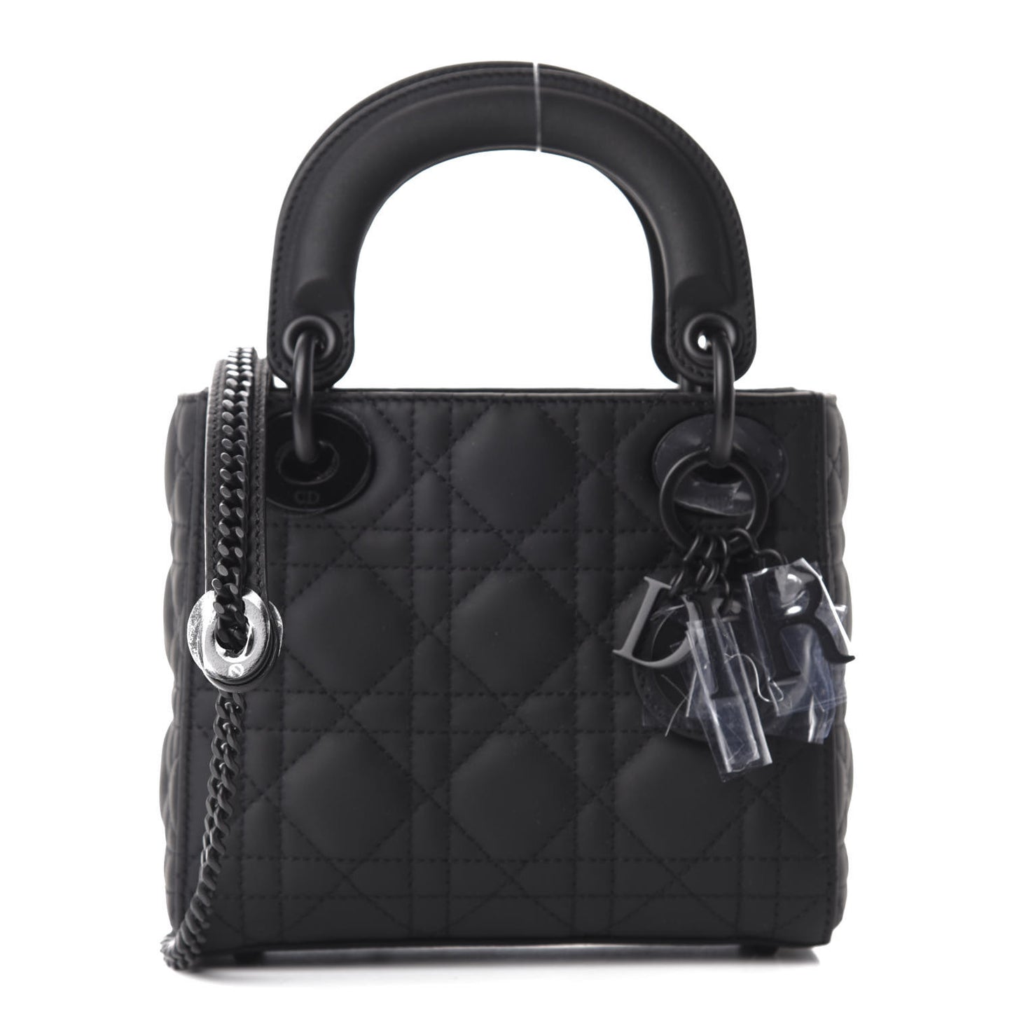 Ultra Matte Calfskin Cannage Mini Lady Dior Black