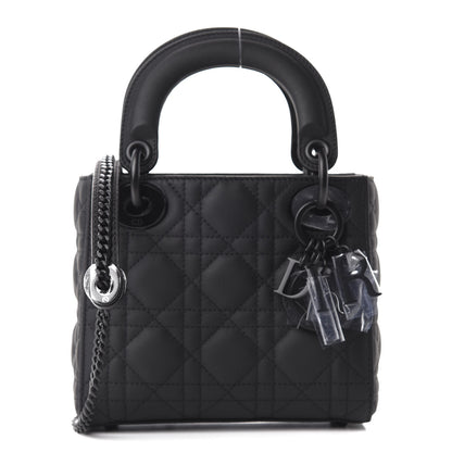 Christian Dior Ultra Matte Calfskin Cannage Mini Lady Dior Black 1 of 11