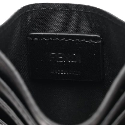 Fendi Vitello Grace FF Embossed Card Holder Black 6 of 6