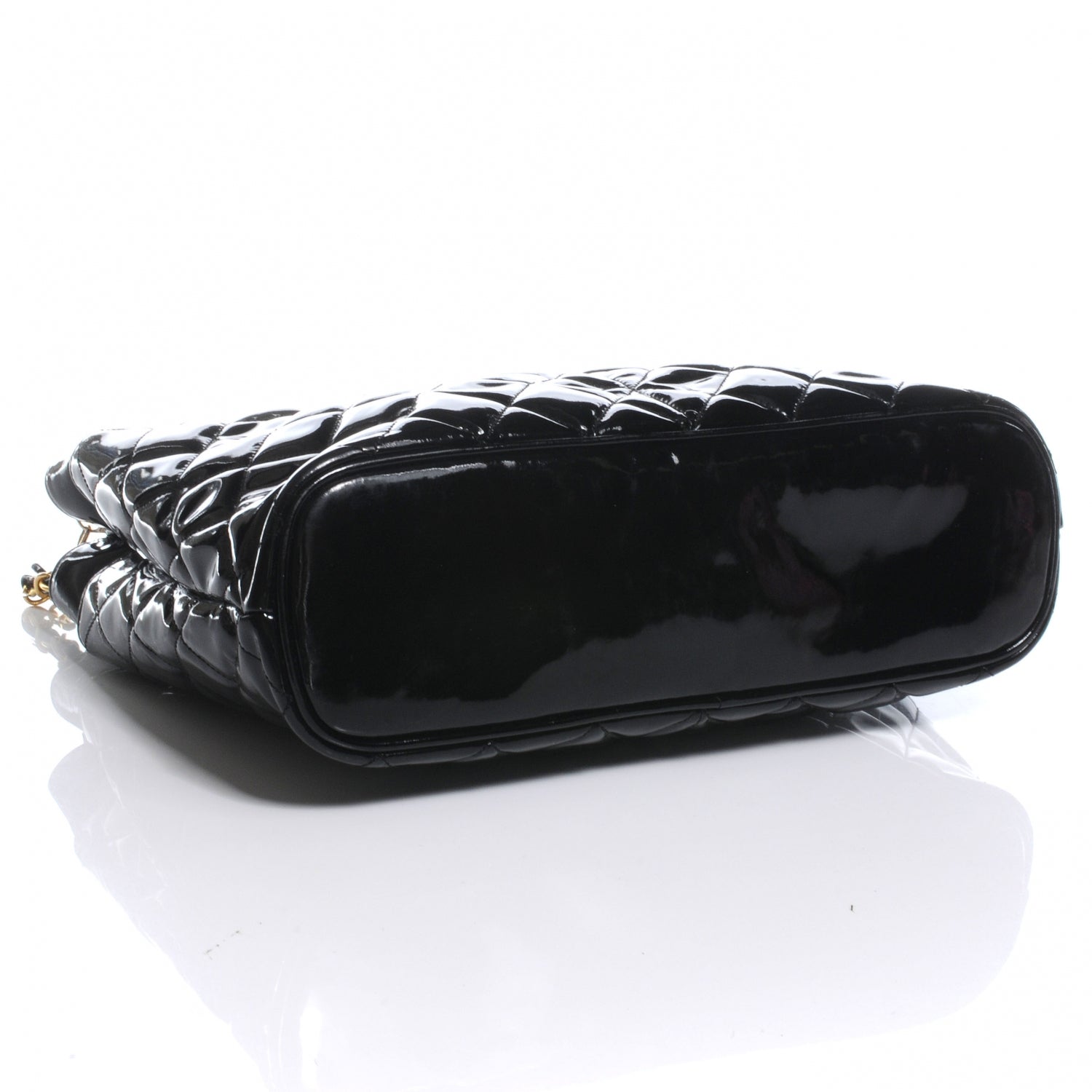 Chanel Patent Quilted CC Shoulder Bag Black 4 of 8