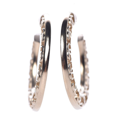 Chanel CC Hoop Earrings Gold 1 of 5