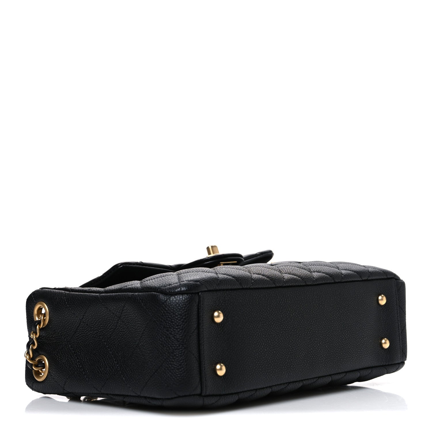 Chanel Caviar Calfskin Quilted Small Top Handle Flap Black 4 of 10