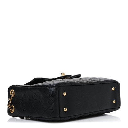 Chanel Caviar Calfskin Quilted Small Top Handle Flap Black 4 of 10