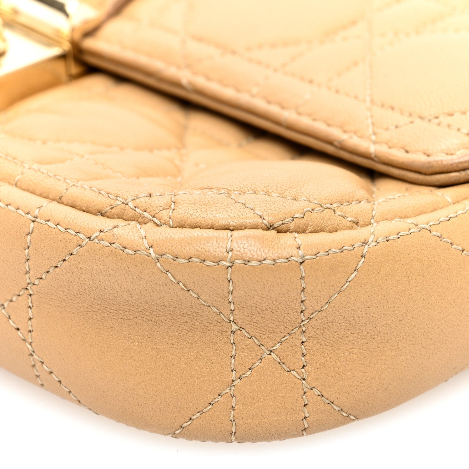 Christian Dior Lambskin Cannage Miss Dior Promenade Pouch Beige 9 of 9