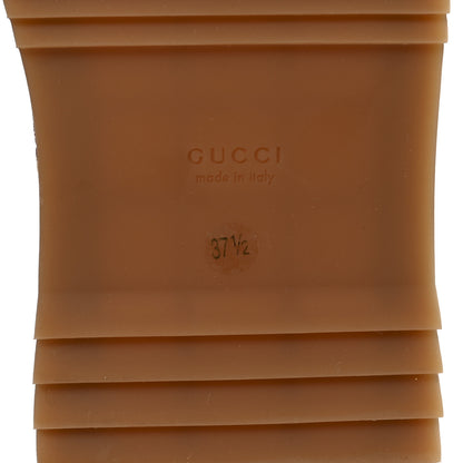 Gucci Canvas GG Monogram Angelina Platform Slide Sandals 37.5 Beige Ruggine 7 of 9