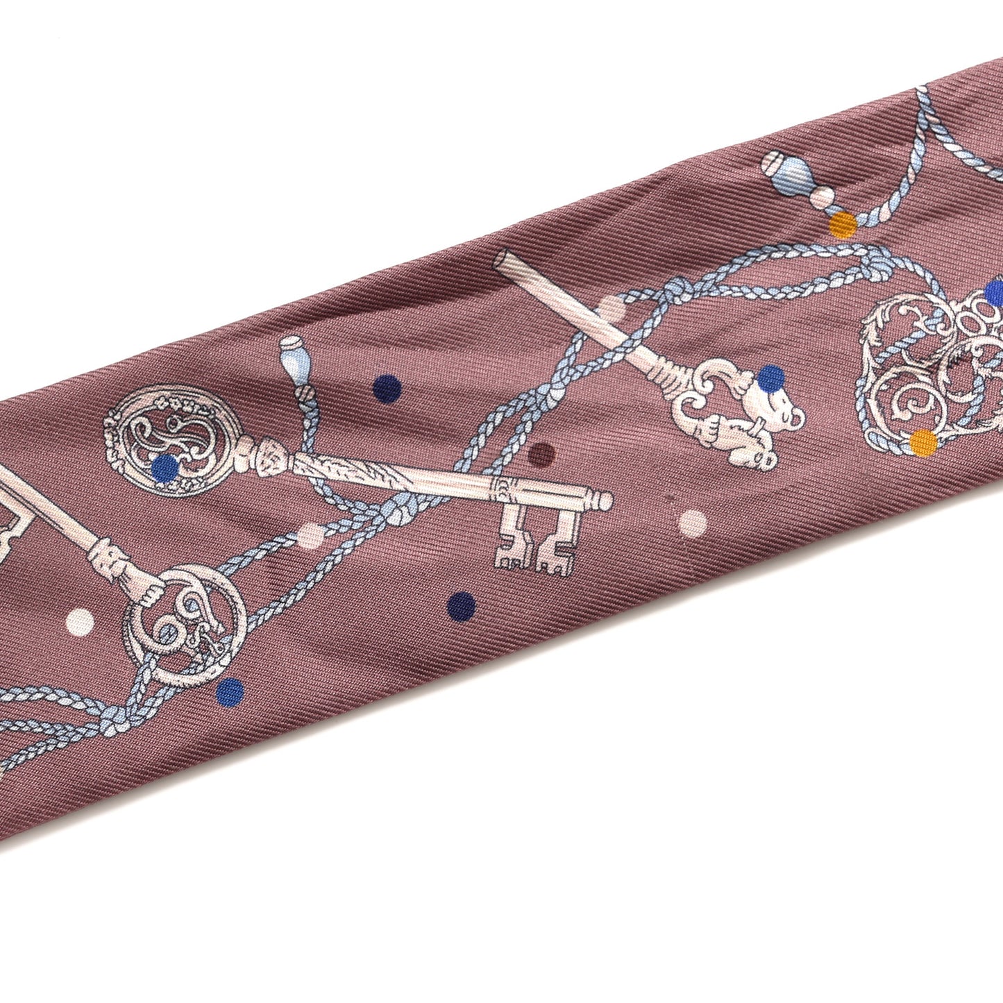 Silk Les Cles A Pois Twilly Marron Glace Gris