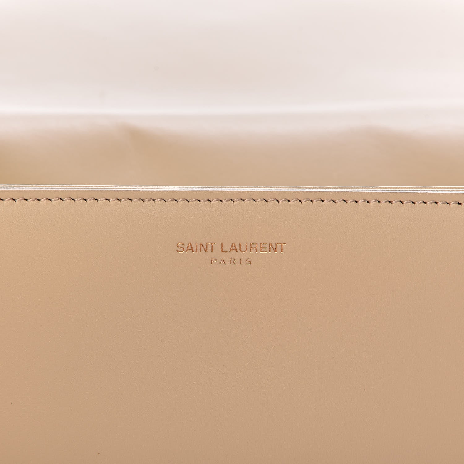 Saint Laurent Smooth Calfskin Medium Classic Monogram Universite Bag Cream 6 of 16