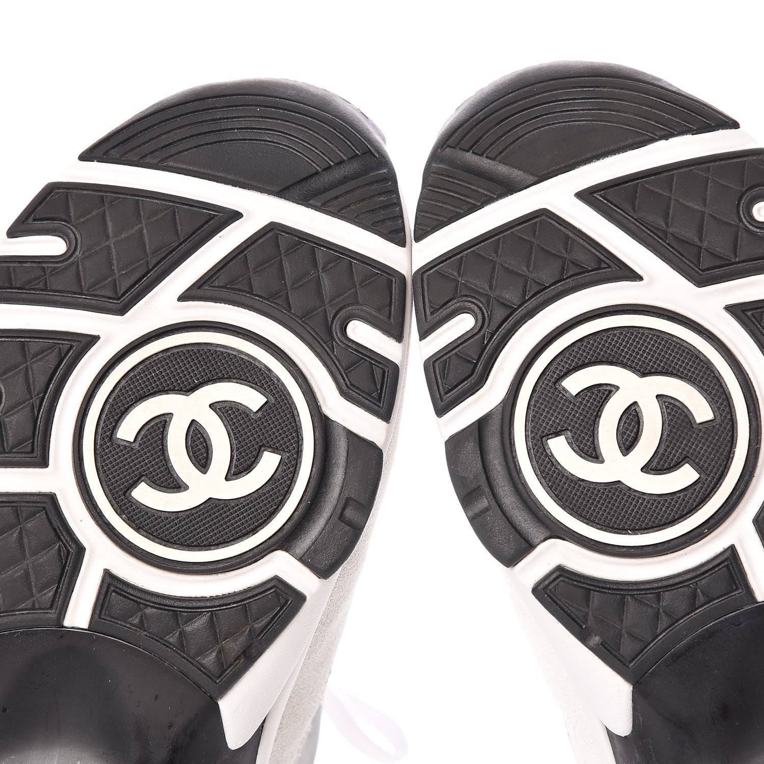 Chanel Calfskin Fabric Sneakers 38 White Silver Fluo Pink 11 of 11