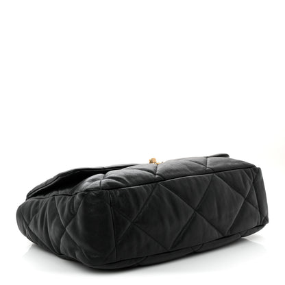Chanel Lambskin Quilted Maxi Chanel 19 Flap Black 4 of 11
