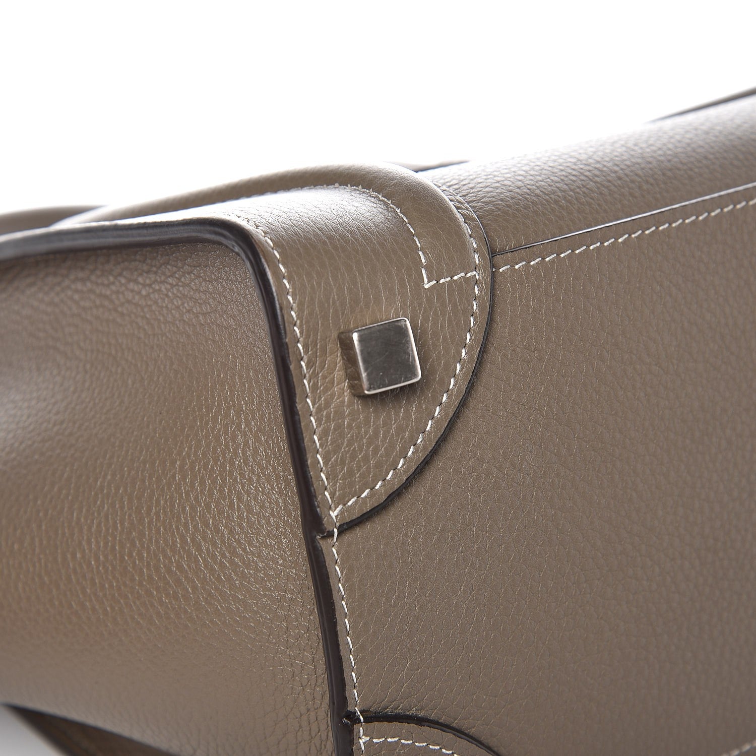 Celine Drummed Calfskin Micro Luggage Souris 21 of 25