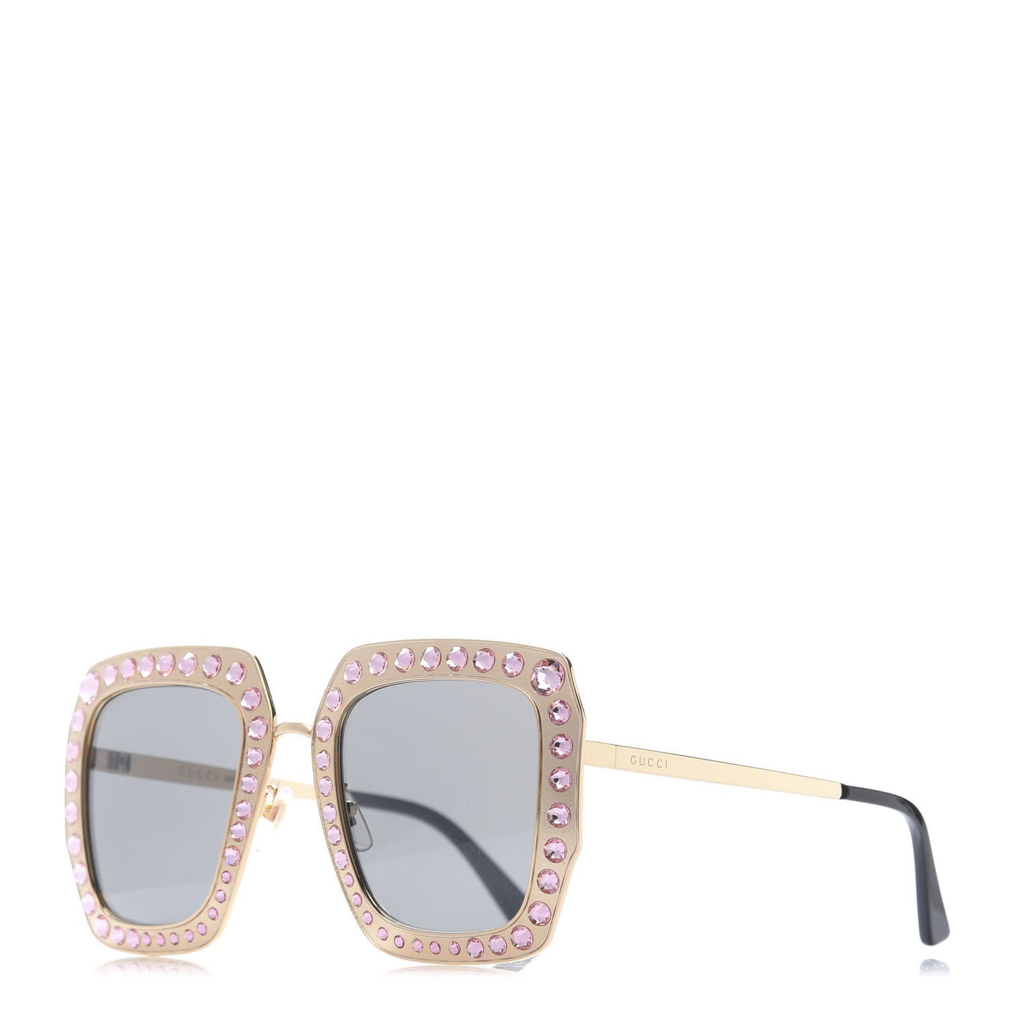 Metal Acetate Crystal Oversize GG0115S Sunglasses Gold