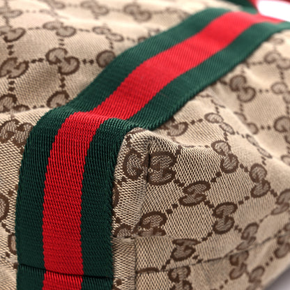 Gucci GG Monogram Medium Web Handle Vertical Tote Dark Brown 11 of 17