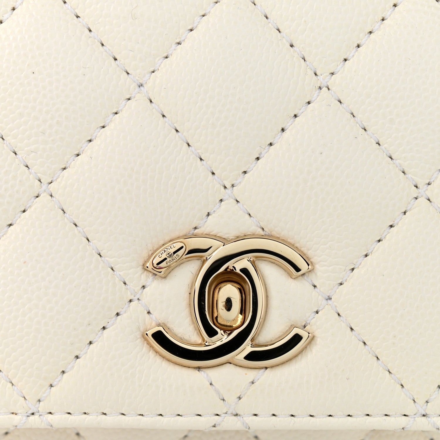 Chanel Caviar Quilted Extra Mini Coco Handle Flap White 11 of 12
