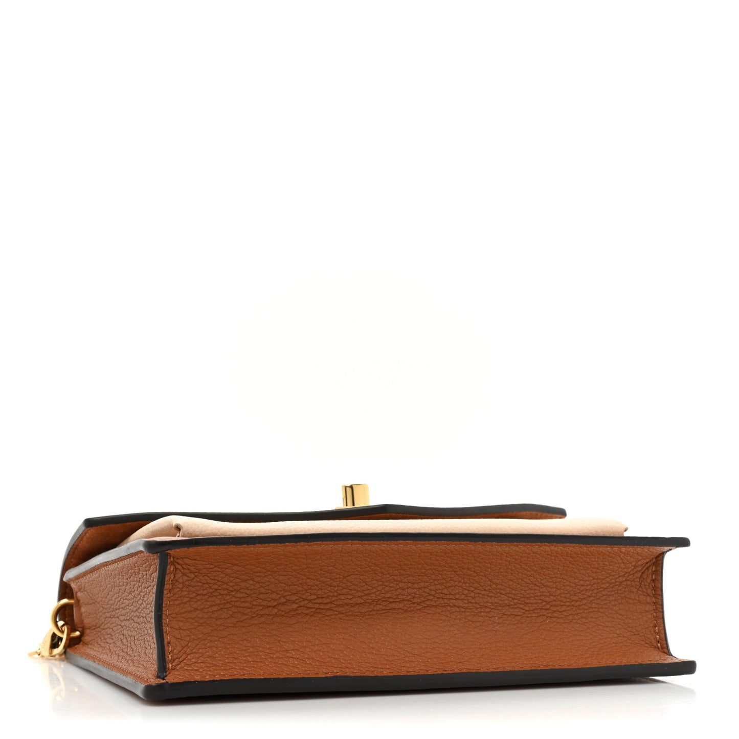 Soft Calfskin My Lockme Chain Pochette Chataigne