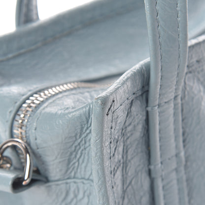 Balenciaga Agneau Arena XXS Bazar Shopper Tote Bleu Gris 16 of 18