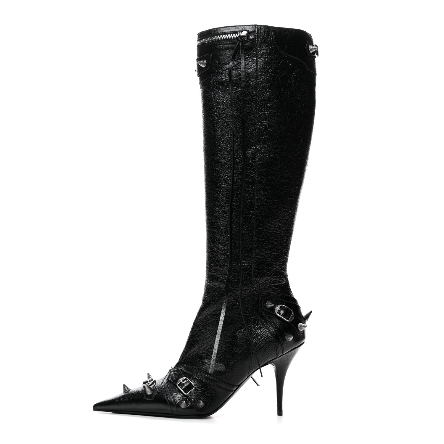 Balenciaga Agneau Arena Spike Spiked Cagole 90mm Boots 41 Black 1 of 8