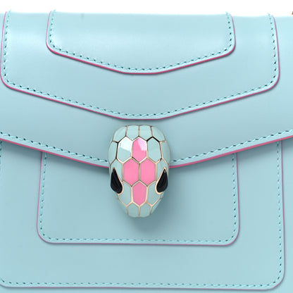 Bulgari Calfskin Serpenti Forever Crossbody Bag Light Blue 11 of 12