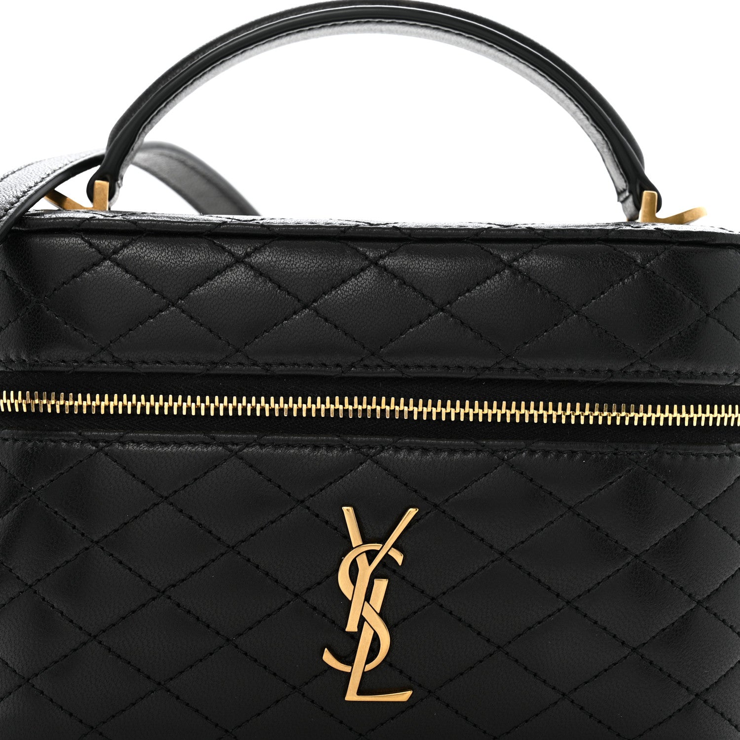 Saint Laurent Lambskin Quilted Mini Gaby Vanity Case Black 7 of 12