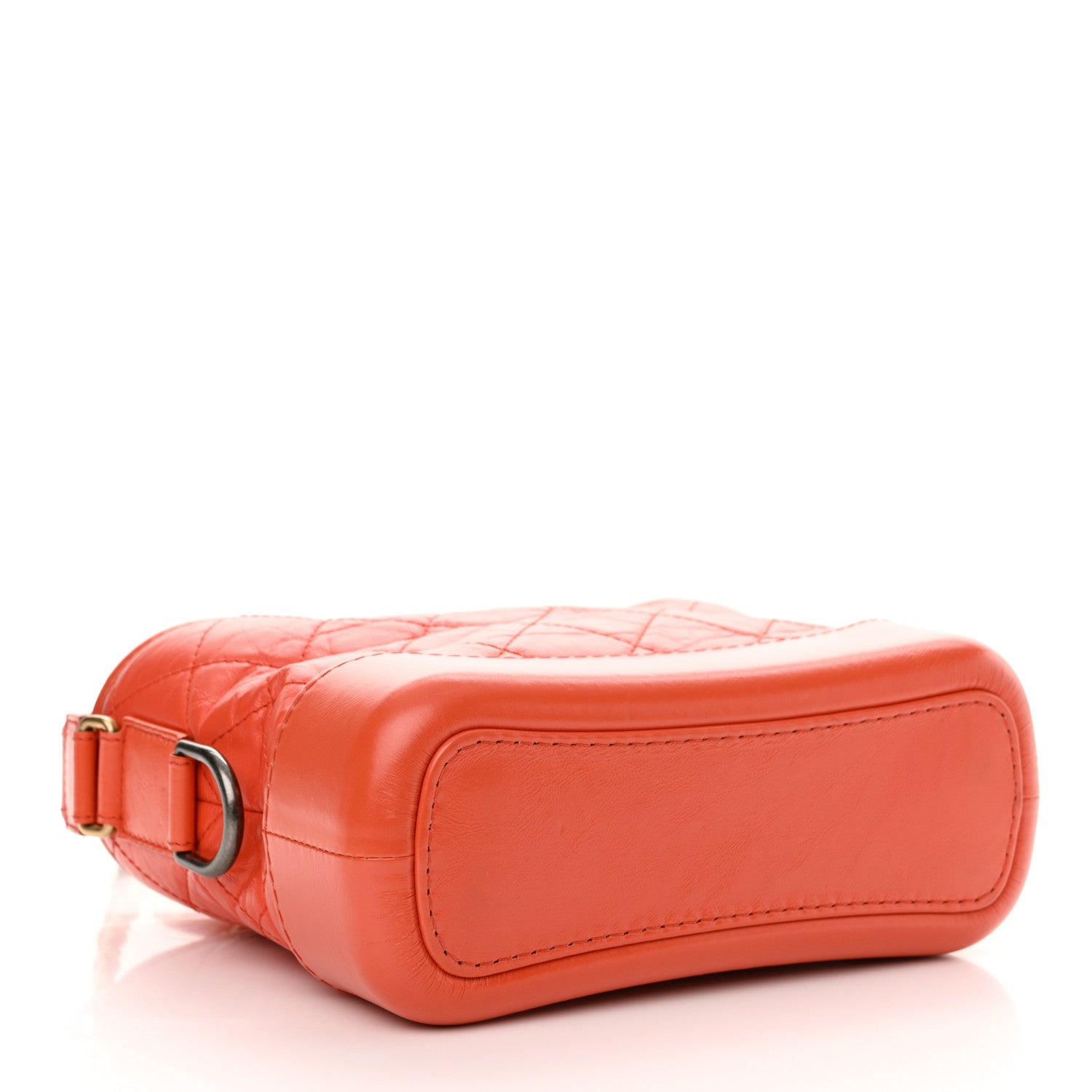 Chanel Aged Calfskin Quilted Small Gabrielle Hobo Red 4 of 11