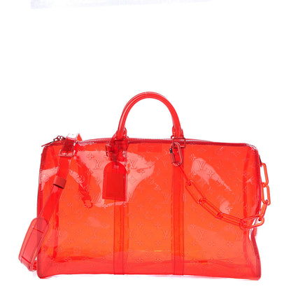 Louis Vuitton PVC Monogram Keepall Bandouliere 50 Grenadine Red 1 of 9
