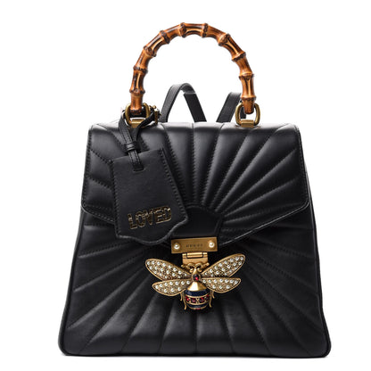 Gucci Calfskin Bamboo Trapuntata Queen Margaret Backpack Black 1 of 8