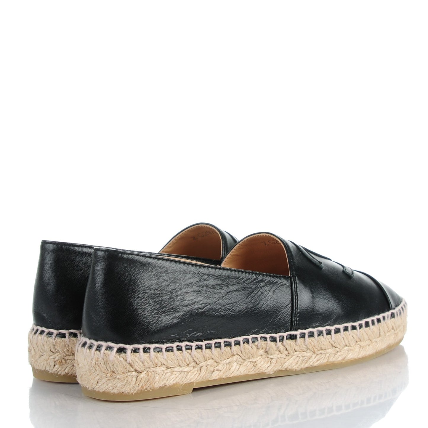 Lambskin CC Espadrilles 37 Black
